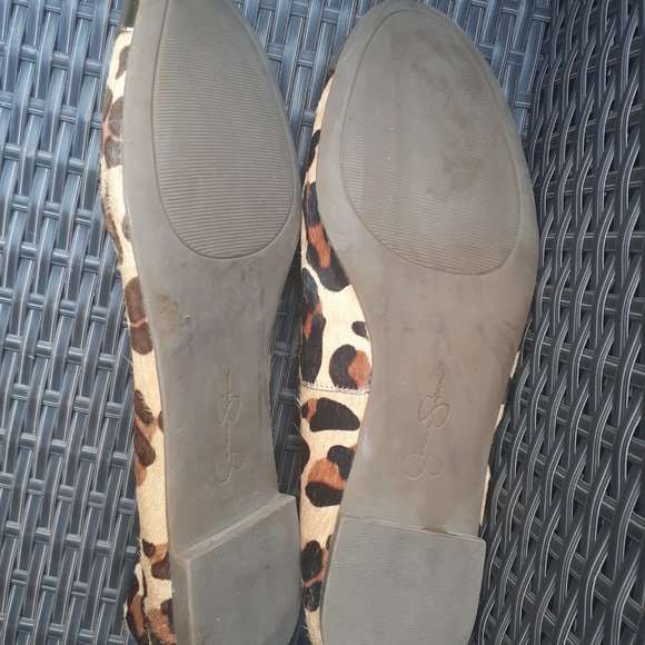 Metallic toe Leopard print Jessica Simpson flats Size 10 - Picture 6 of 10